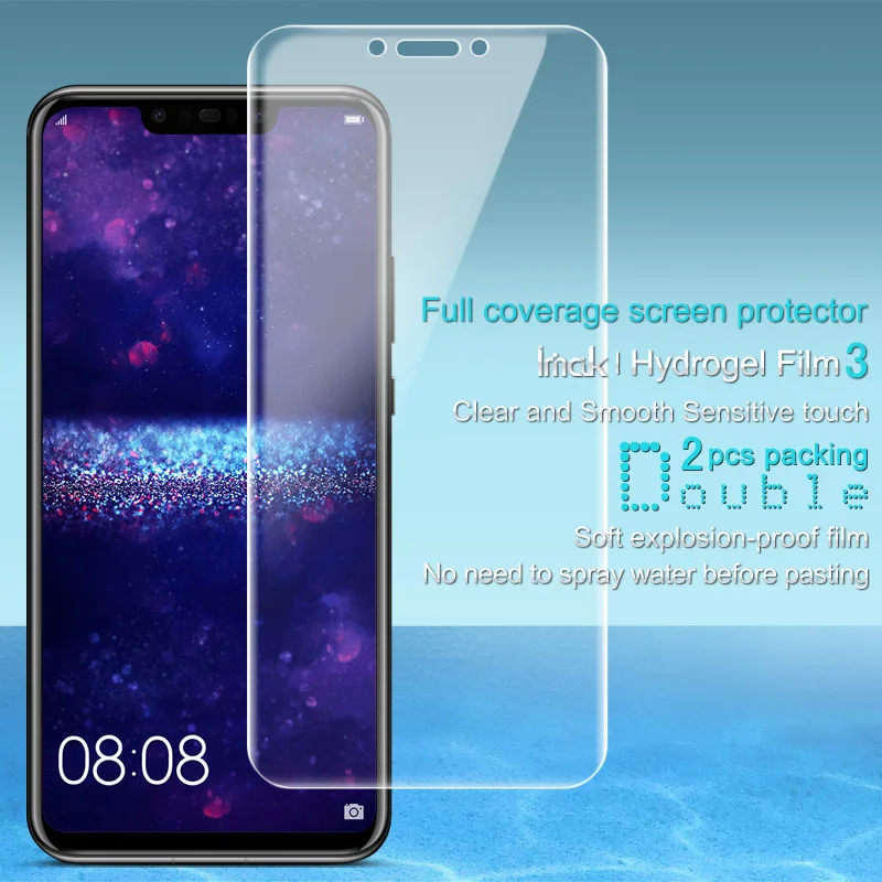 Imak Гидрогелевая пленка для huawei Nova 3 Защитная экрана полная крышка Передняя Задняя