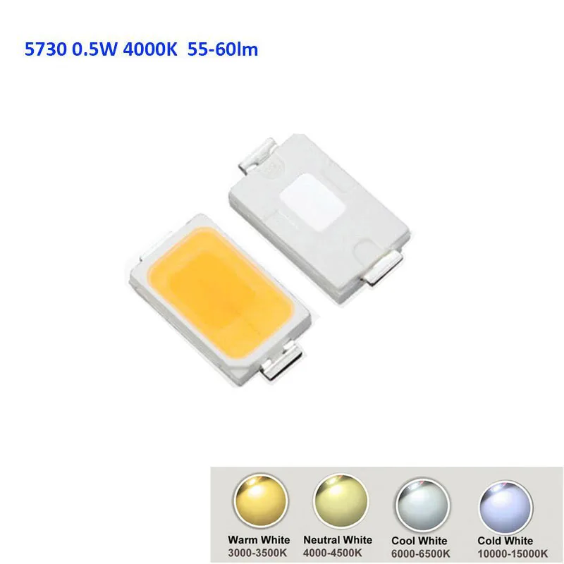 Новый 3000 шт теплый белый светодиодный чип SMD 5730 3 1 2 V 150ma 3000K LED Chip Beads Быстрая