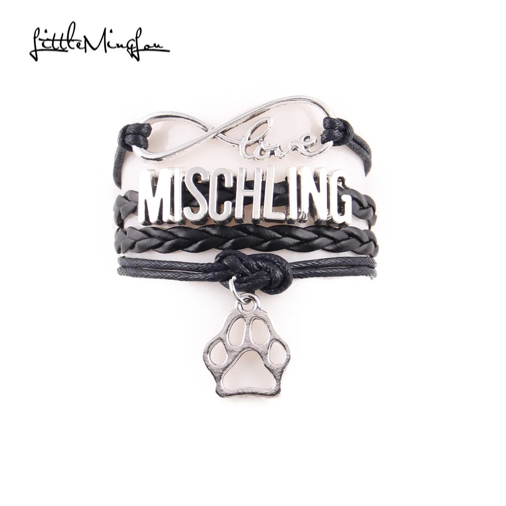Маленький Браслет MingLou Infinity Love Mischling мужские браслеты и с кожаной обмоткой в виде
