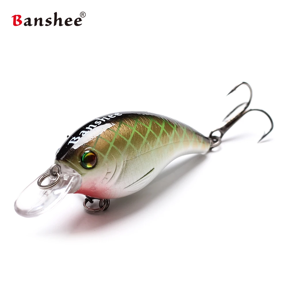 Banshee 60 мм 10 г трепет гром плавающая приманка для рыбалки VC01 погремушка звук воблер искусственная жесткая приманка дайвинг с неглубоким погружением кренкбейты