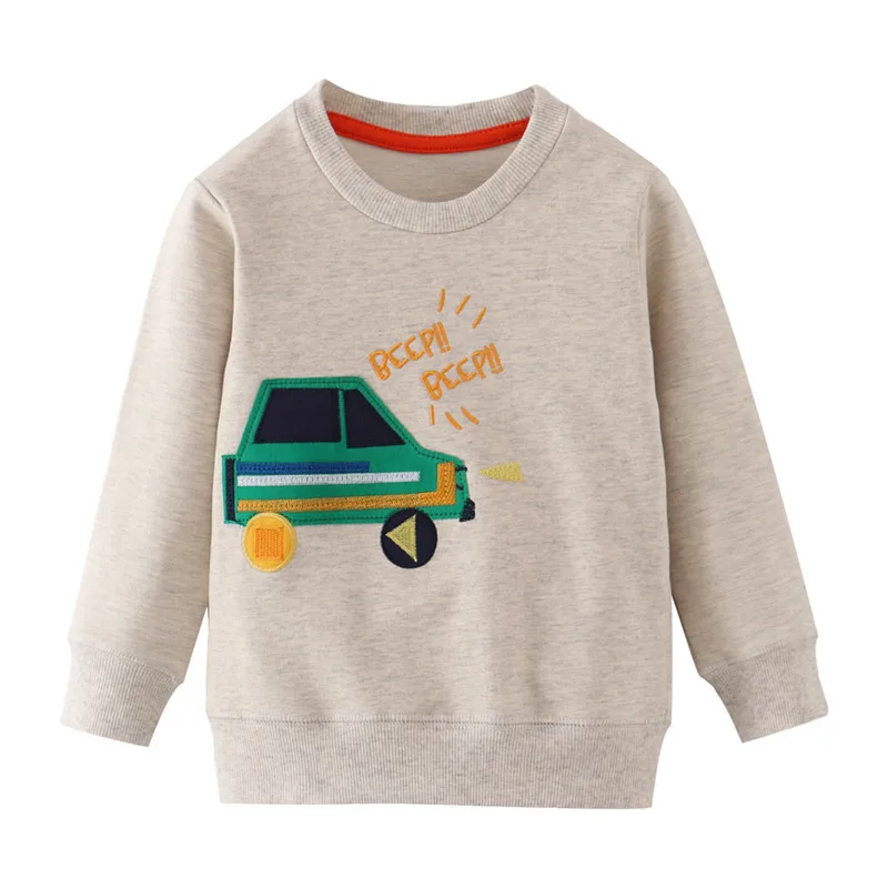 

Jumping Meters New Dinosaurs Sweatshirts for Boys Girls Clothing Cotton Autumn Spring Hoody Baby Tops Outstreet Wear Boys Shirts