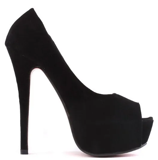 New 2014 Women's Shoes Open Toe Pumps Thin Sexy Heels 14 cm Platform Red Bottom High Dress Woman Stiletttos Female | Обувь