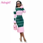 Женский трикотажный Костюм-двойка с юбкой-годе, с длинным рукавом