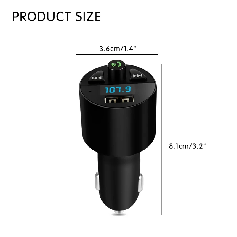 VicTsing FM Transmitter Bluetooth Car Kit MP3 Music Player Wireless Hands-free USB Charger 5V/2.1A | Автомобили и мотоциклы