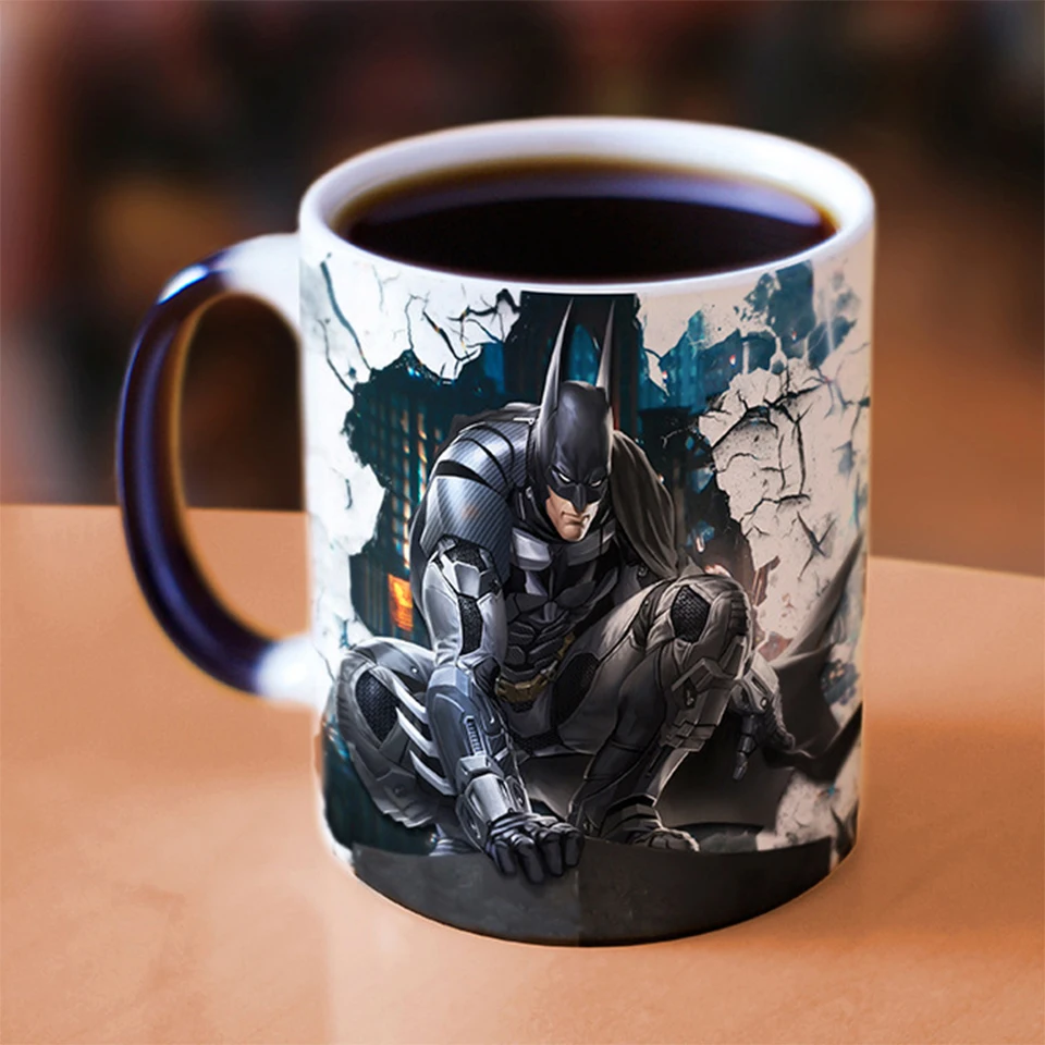 Transhome Batman Color Changing Mug Creative Ceramic Mug For Coffee Tea Milk Cup Batman Mug With Handgrip Funny Cups And Mugs