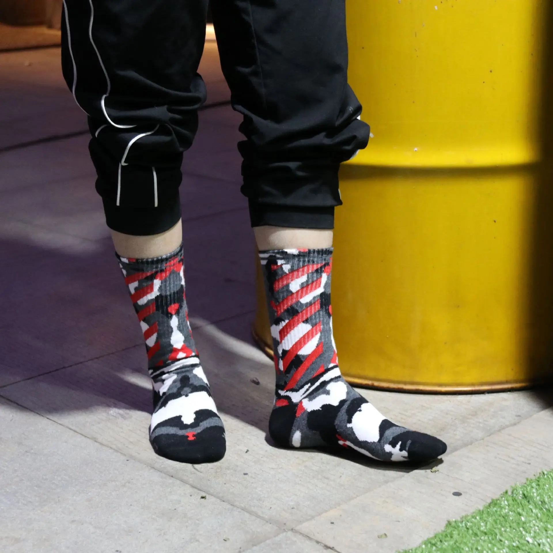 Men Women Cotton Camo Socks Skate Hip-hop Street Camouflage Slide Striped Cool Happy Funky Harajuku Streetwear Sock | Мужская одежда