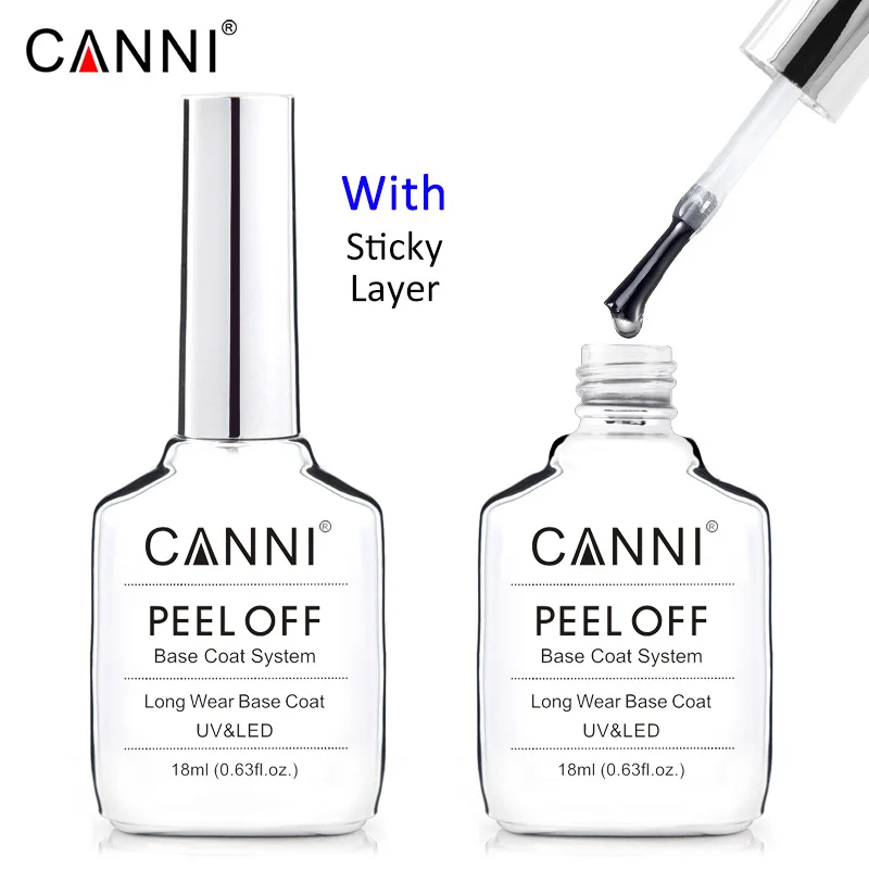 CANNI, Новое поступление, 18 мл, легко отклеивается, удаляет воду, Базовое покрытие, волшебный дизайн ногтей, маникюр, подходит для всех цветов, УФ-Гель-лак