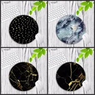 Круглые коврики для мыши Mairuige с золотым и черным мраморным рисунком, нескользящий Настольный резиновый коврик для мыши, игровой коврик для мыши, офисный коврик для мыши 20x20 см, 22x22 см