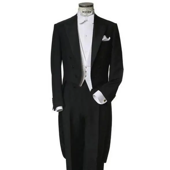 

2017 Top selling Custom Made Black Wedding Tuxedos for Men Groomsmen suits( jacket+Pants+vest+tie)