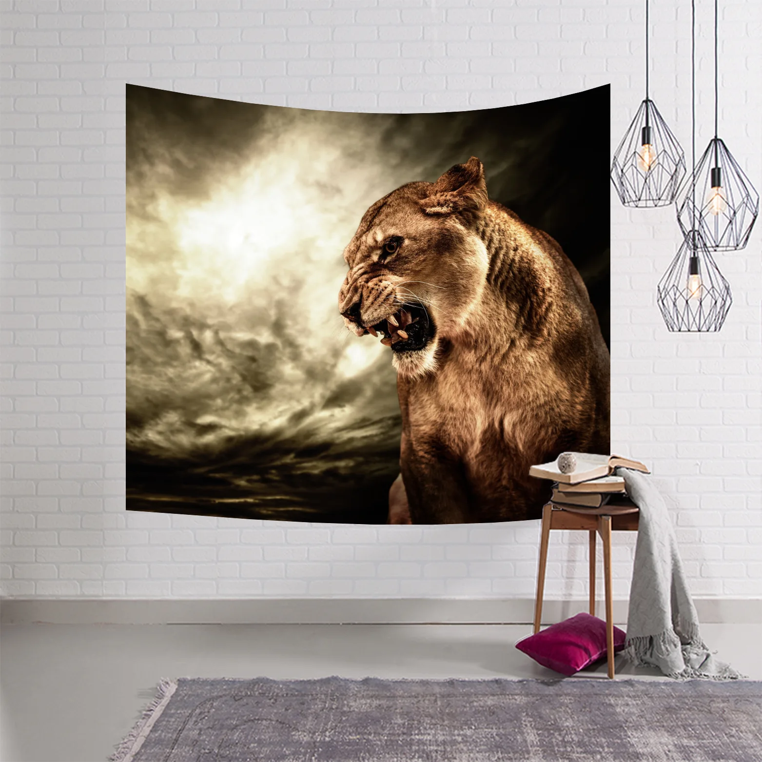 

Zeegle HD Animals World Printed Beach Thrown Towels Home Decor Hanging Living Printing Wall Tapestry Table Sofa Large Cover