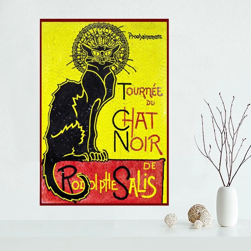 Новое поступление Холщовый постер Chat Noir горячая распродажа холст для картины на