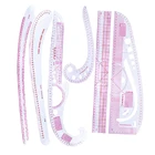 Линейка французская Метрическая 6 шт., модная рулетка, набор кривых узоров, линейки для сортировки, сделай сам, инструменты для измерения и шитья