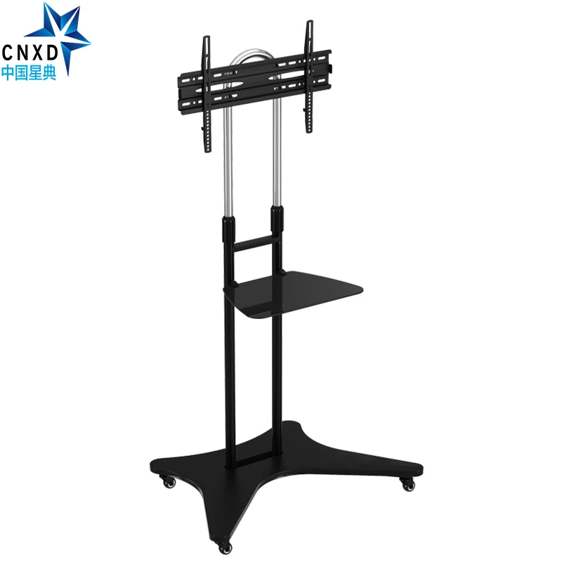 Тележка для ЖК телевизора светодиодный с регулируемой высотой колесами и полкой