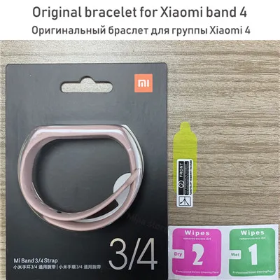 pink strap Xiaomi mi Band 4 новейший музыкальный Смарт mi band 4 браслет пульсометр фитнес 135 мАч цветной экран Bluetooth 5,0 - Цвет: pink strap