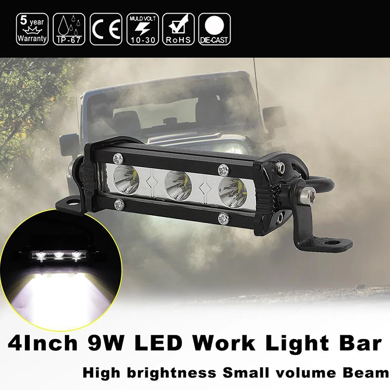 Автомобильный Стайлинг 4 'ɹ W 3 светодиодный рабочий свет бар 12 V DRL