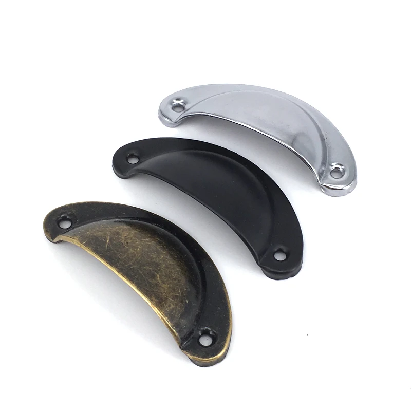 

10PCS 82mm*35mm Retro Shell Shape Metal Drawer Cabinet Handle Furniture Knob Handware Product Antique Brass