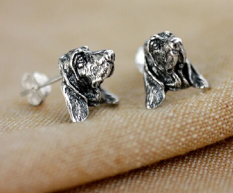 Оптовая продажа ретро серьги в виде таксы искусственных животных|earring men|earring