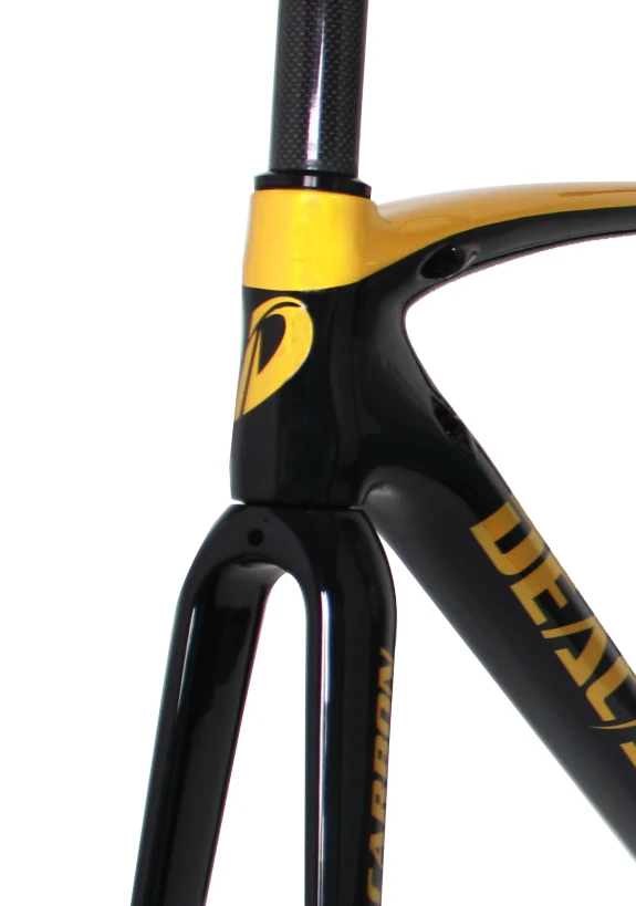 Deacasen 2018 new top sales T1000 color gold racing full carbon road frame BSA68/BB30/PF30 Carbon frameset weave UD glossy | Спорт и