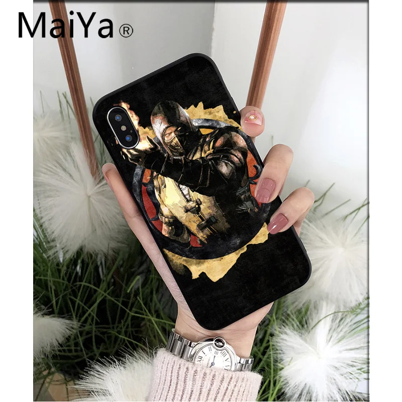 Мягкий чехол для телефона MaiYaCa Game God of War Mortal Kombat Art из ТПУ Apple iPhone 8 7 6 6S Plus X XS MAX 5 5S SE