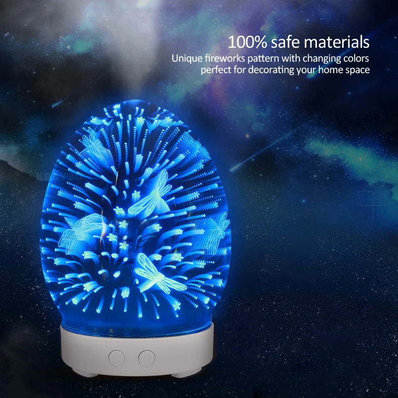 KEBEIER 100ml humidifier air diffuser with 7 colors LED lights ultrasonic Purifier cool mist maker fogger for home office | Бытовая