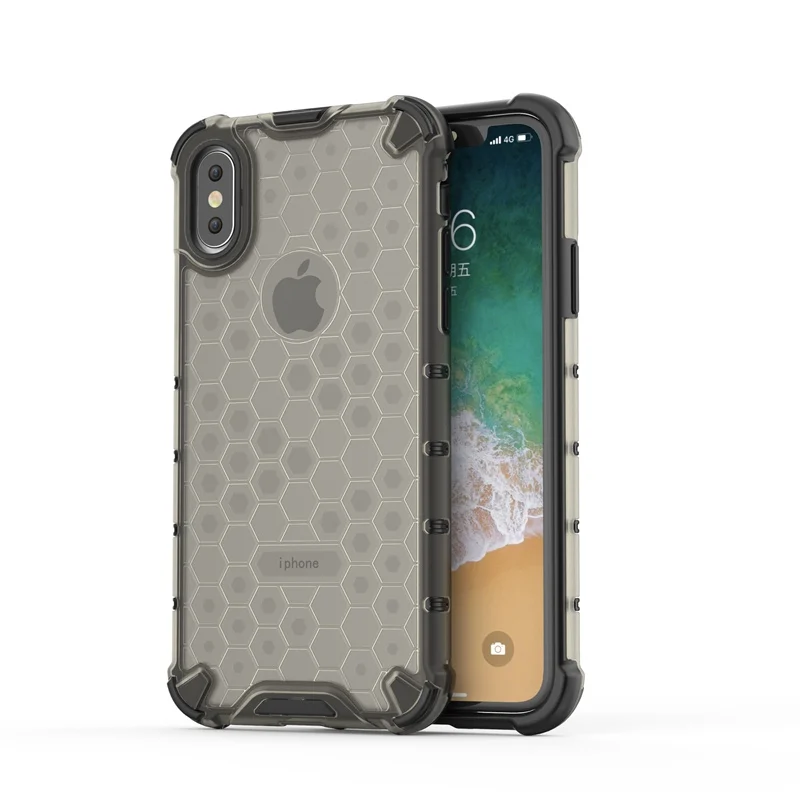 Гибридный защитный чехол из ТПУ+ поликарбоната для iPhone XS Max XR XS X 7 8 6 6S Plus, прозрачный противоударный чехол с Сотами для iPhone 11 Pro Max 11 Pro