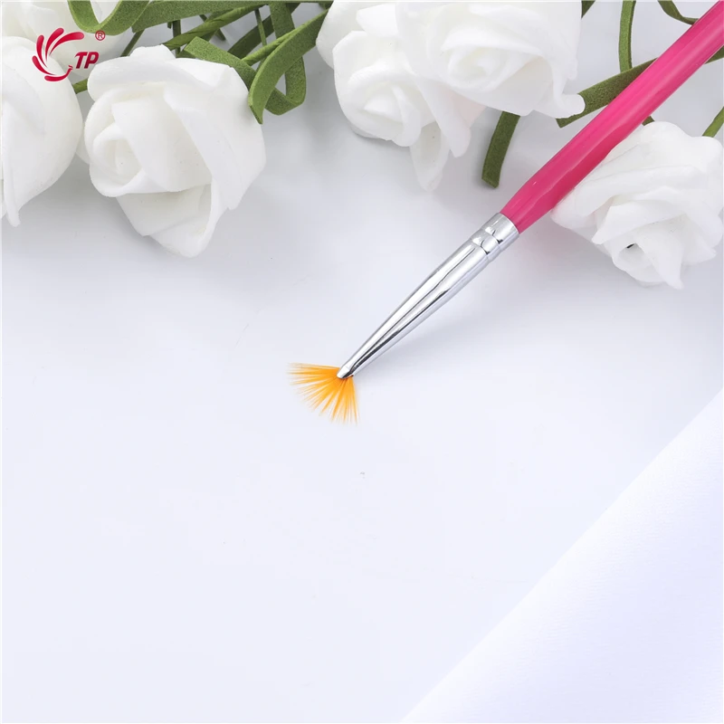 TP кисть для рисования ручка дизайна ногтей Веерная форма блестящая пудра