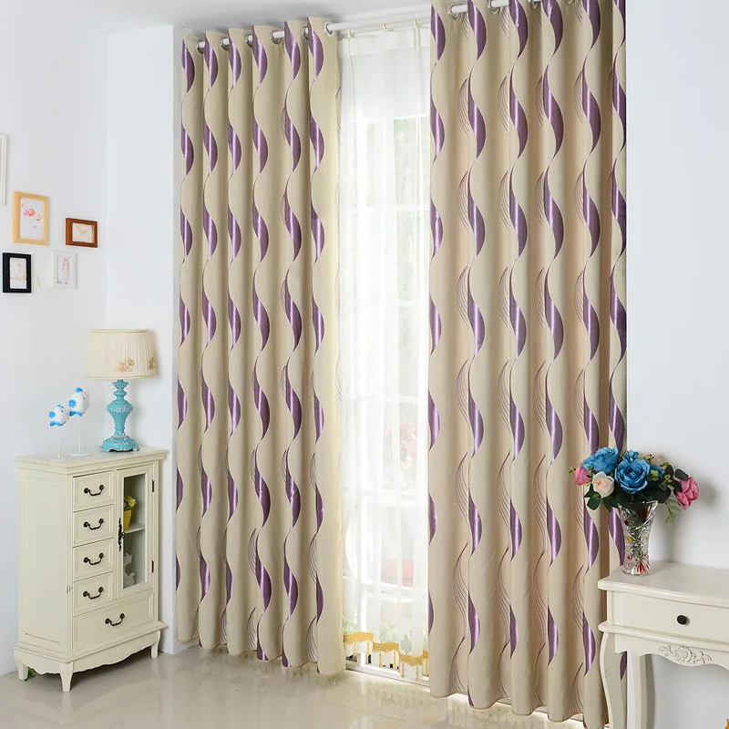 Модные Современные жаккардовые Волнистые шторы для гостиной спальни двери окна