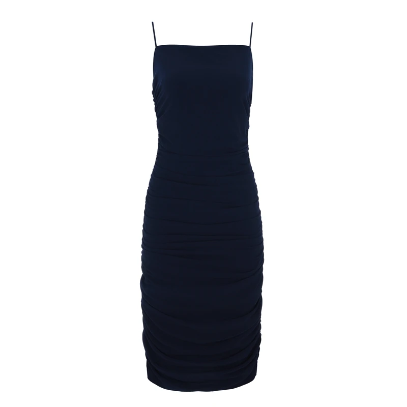 Bqueen 2019 Women's Midi Bandage Dress Sexy Spaghetti Strap Draped Split Backless Sheath Bodycon Club Party Dresses Vestidos | Женская