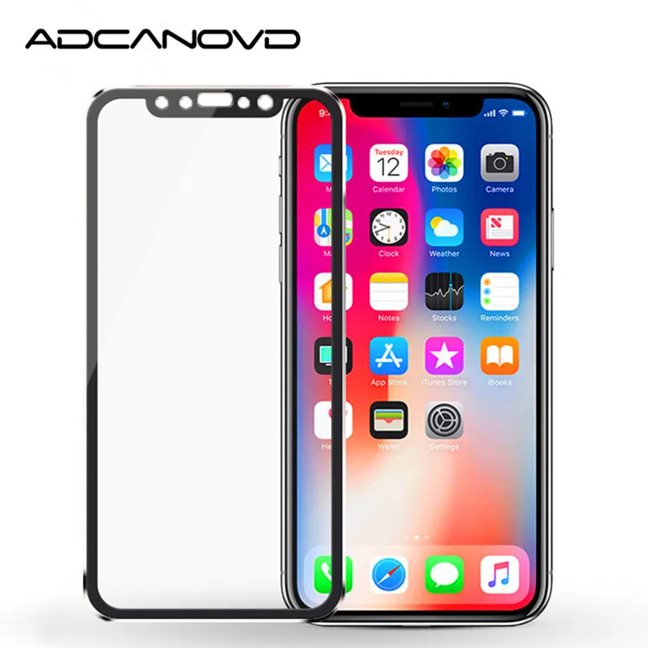 2 шт 3D изогнутое Защитное стекло для iPhone x 5 5S se 6 6s 7 8 полное покрытие защита экрана