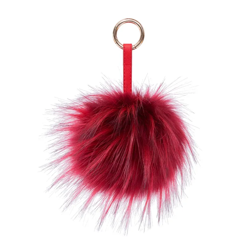 Брелок для ключей с большим меховым помпоном 13 см|key chain|keyring fluffyplush key ring |