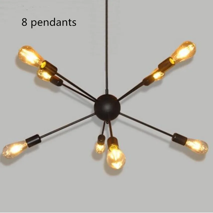 Винтажная подвесная люстра в форме крытый светильник ing железный подвесной