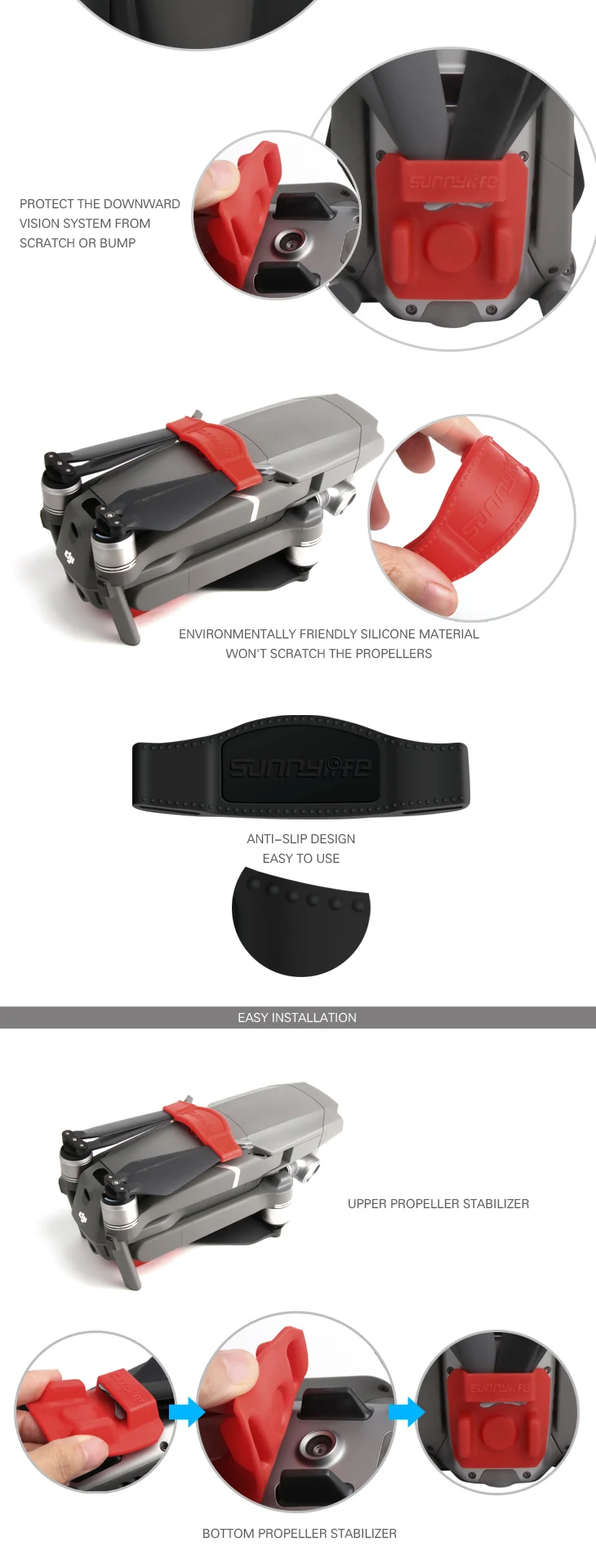DJI Mavic 2 силиконовый Зажим Пропеллер с мотором держатель фиксированная защита предохранитель фиксатор для DJI Mavic 2 Pro Zoom аксессуары