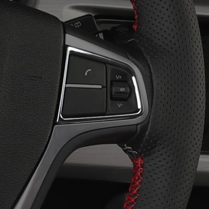 Tonlinker интерьерные наклейки на руль для Geely Atlas-19 автомобильный Стайлинг 2 шт. чехлы из нержавеющей стали наклейка