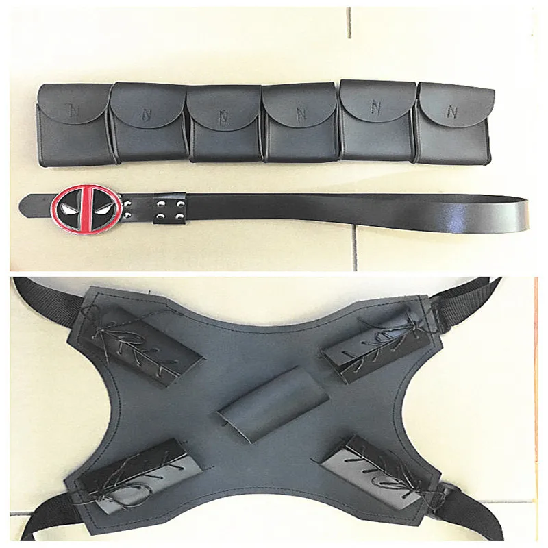 Регулируемый ремень в стиле Дэдпул Полный комплект с пряжкой сумки костюмы Райан