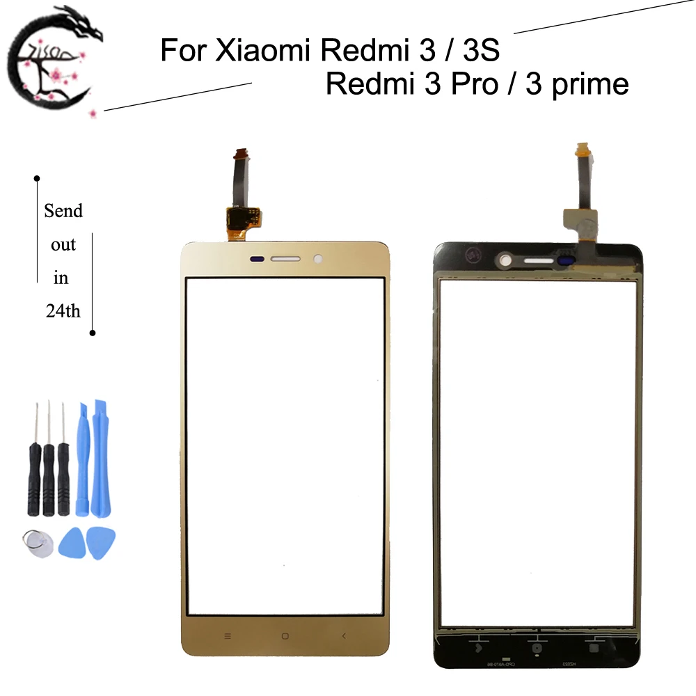 Сенсорная панель для Xiaomi Redmi 3 S дигитайзер экран Переднее стекло сенсорный с