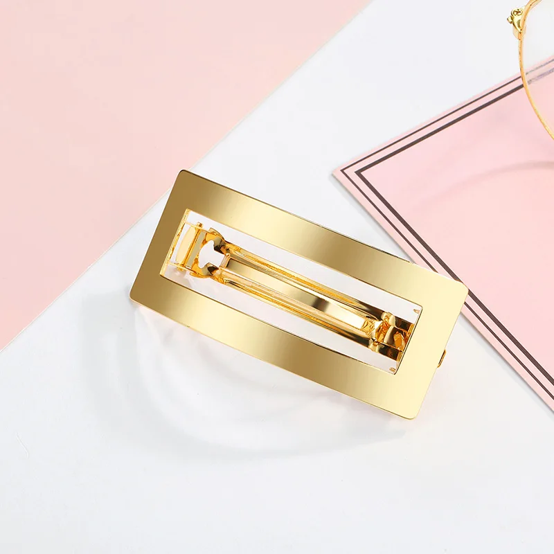 

CHIMERA Metal Hair Barrette Simple Gold Arch Hollow-out Hair Clips Ponytail Top Hairpin Hair Ornaments for Women