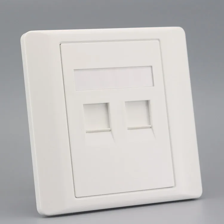 

Wall Plate Socket Dual Ports TV Outlet Connector Panel Faceplate Home Plug