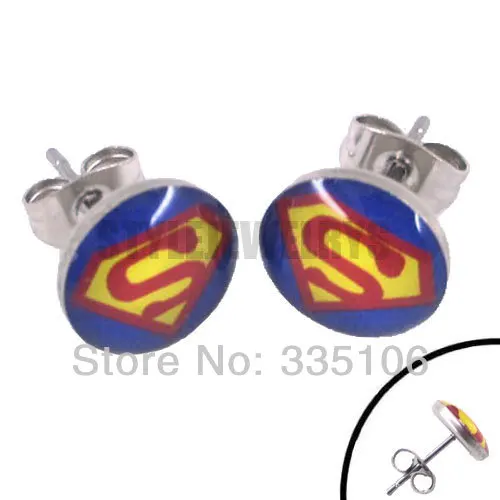 

Enamel Classic Super Biker Earring Body Piercing Stainless Steel Jewelry Blue Black Trendy Biker Earring Studs SJE370001A