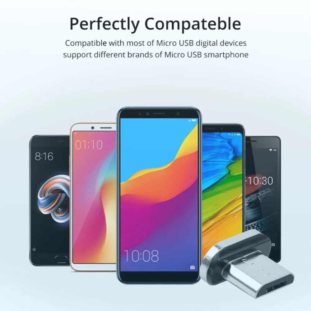 1 м Магнитный кабель Micro usb type-C кабель для iPhone Android 3A Быстрая зарядка USB C магнитное зарядное устройство для телефона samsung S10 Xiaomi 8