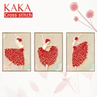 Наборы для вышивки крестиком KAKA, наборы для вышивки с напечатанным рисунком, холст 11CT, домашний декор для садового дома, 5D балетный танцор