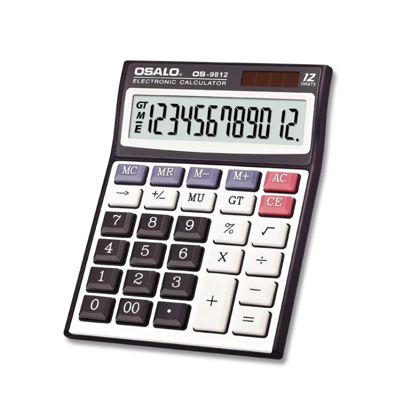 Распродажа! Настольный дисплей с большим экраном 12 цифровой калькулятор двойной