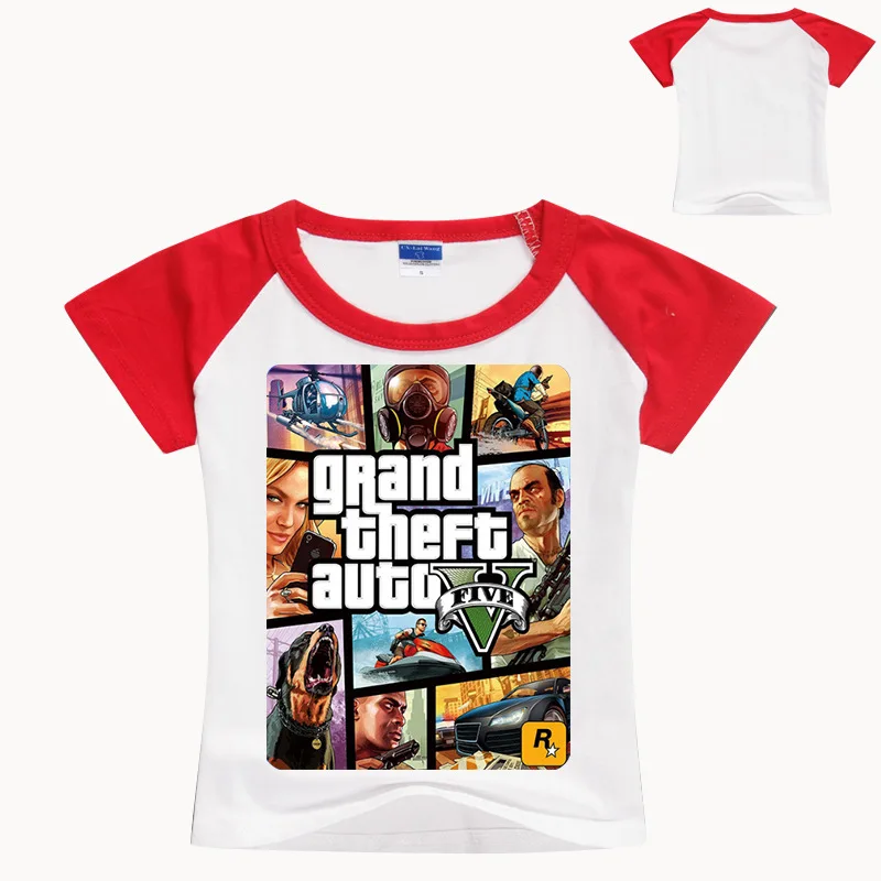 

Женская забавная футболка Gta 5, детская одежда, рубашка для маленьких девочек, Повседневная футболка для мальчиков, одежда для девочек Novatx