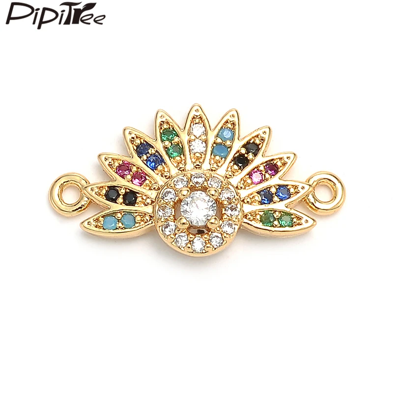 Очаровательные шармы Pipitree Multi Sun с большим прозрачным кубическим цирконием