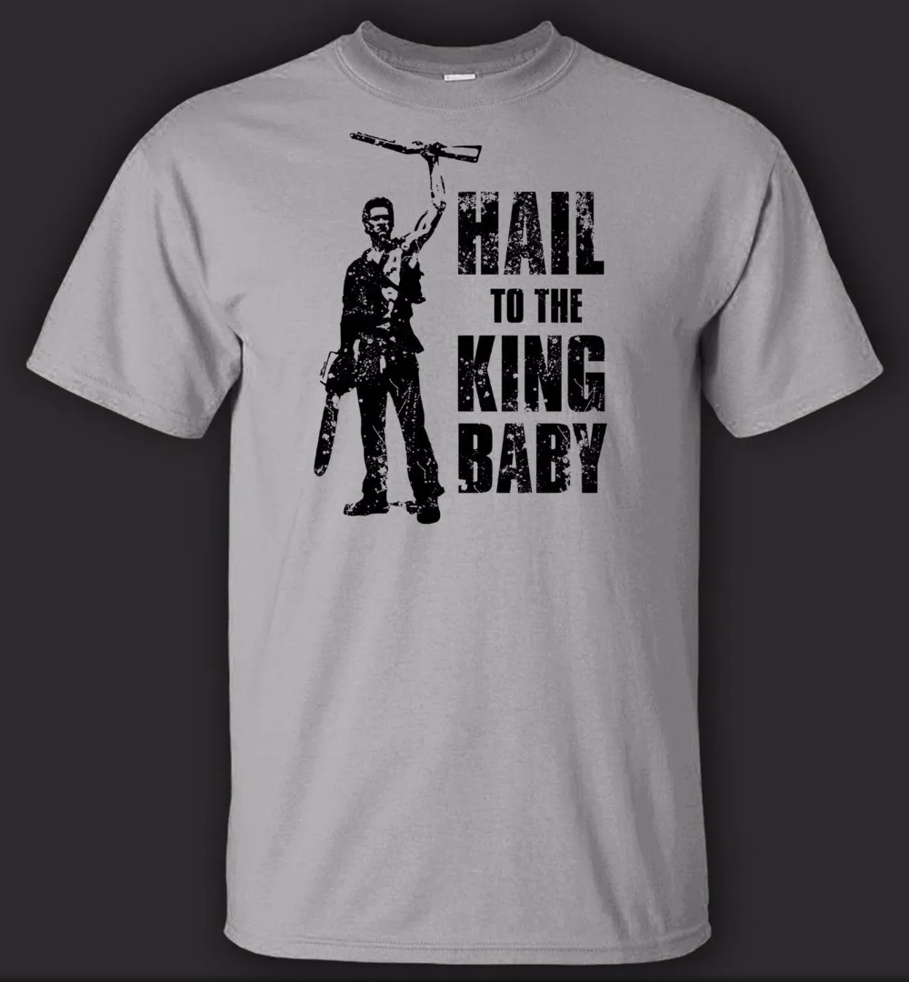 Мужская футболка с круглым вырезом Hail To The King модная из 100% хлопка капюшоном