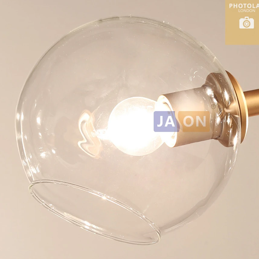 

LED E27 Postmodern Iron Glass Black Gold Chandelier Lighting Lamparas De Techo Suspension Luminaire Lampen For Dinning Room