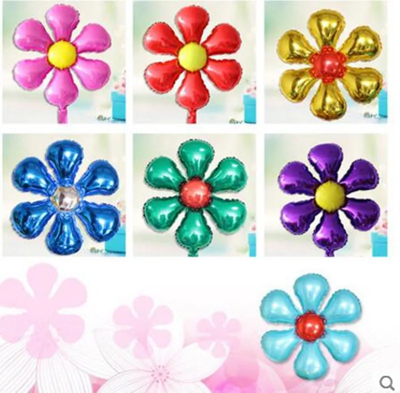 

FANTASTIC IDEA 5pcs Flower Shape 45x45cm Aluminium Foil Birthday Party Balloons, Kids Party Wall Backdrop Decoration FI-12