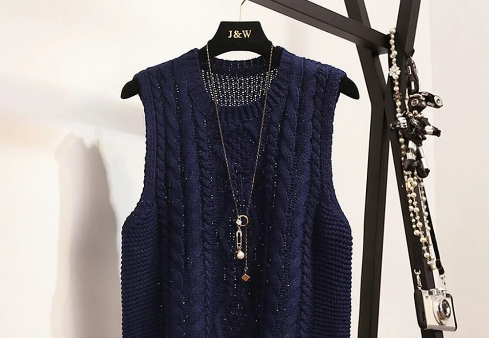 2018 Горячая Распродажа Новый Модный Стандартный витой свитер жилеты Женский