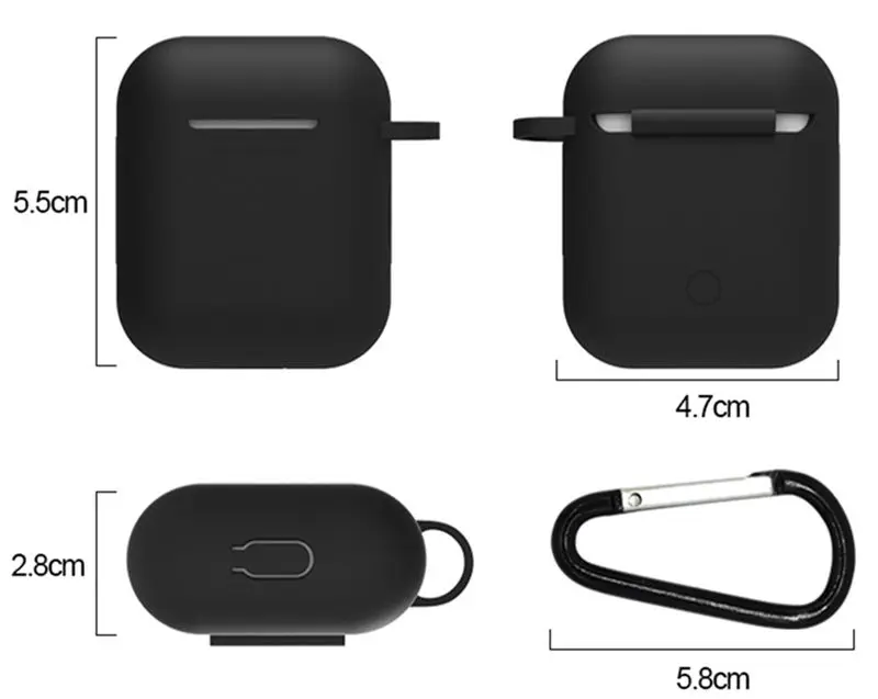 Чехол для наушников Apple AirPods 1 2 Sot силиконовый беспроводной Bluetooth защитный чехол