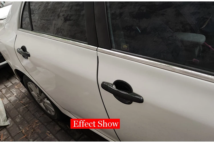 Для Toyota Corolla E140 E150 2007 2008 2009 2010 2011 2012 дверная ручка чаши крышка наклейка отделка Аксессуары для автомобиля Стайлинг
