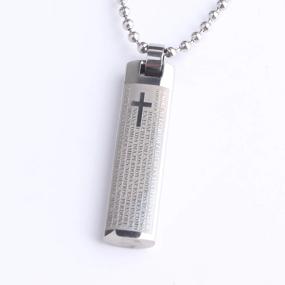 Цилиндрический крест Библейский кулон бусины для ожерелья цепочка мужчин женщин